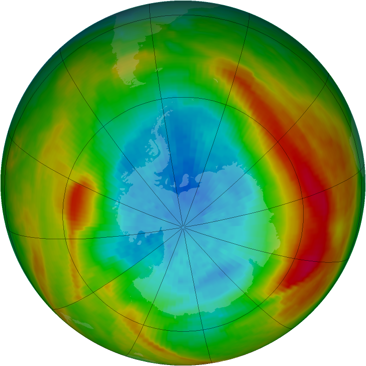 Antarctic ozone map for 26 September 1979